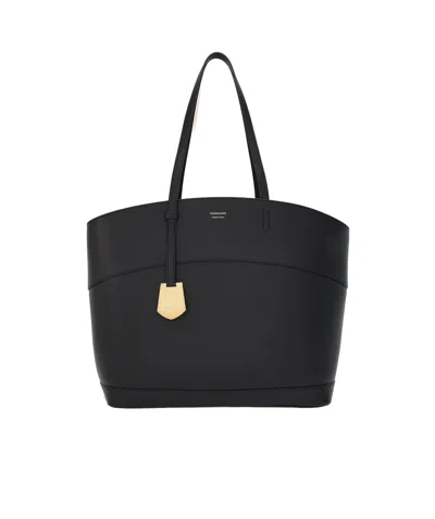 Ferragamo Salvatore  Charming Logo Printed Top Handle Bag In Black
