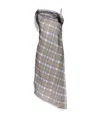 Ferragamo Multicolor Asymmetrical Dress In Gray