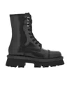 Ferragamo Salvatore  Chunky Lace-up Combat Boots In Black