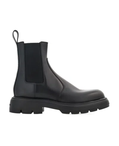 Ferragamo Salvatore  Chunky-sole Ankle Boots In Black