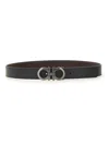 Ferragamo Men's Belt With Hooks In Black