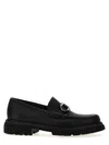 Ferragamo Chunky Sole Loafers With Metal Buckle Detail In Black