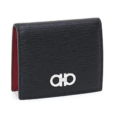 Pre-owned Ferragamo [salvatore ] Coin Case Men's 66a137 0688857 007 Black Red