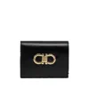 Ferragamo Salvatore  Compact Wallet Gancini In Black