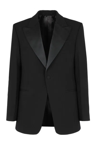 FERRAGAMO SALVATORE FERRAGAMO CONTRASTING LAPEL TUXEDO BLAZER