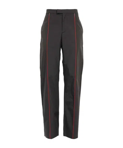 FERRAGAMO SALVATORE FERRAGAMO CONTRASTING-TRIM STRAIGHT-LEG TRACK PANTS