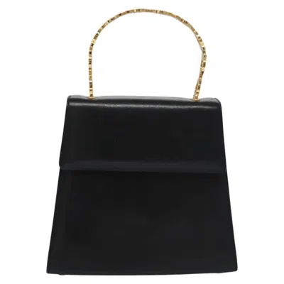 Pre-owned Ferragamo Salvatore  Convertible Top Handle Leather Black Leather Handbag ()