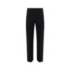 Ferragamo Cotton And Silk Pants In Black