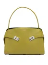 Ferragamo Soft Structured Shoulder Bag With Top Handle In Green