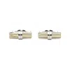 Ferragamo Two Tone Cylindrical Cufflinks In Gold