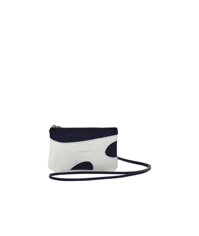 Ferragamo Salvatore  Cut-out Detailed Card Holder In Black
