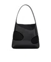 Ferragamo Cut-out Leather Shoulder Bag In Black