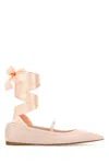 Ferragamo Women Carice Ballet Flat With Ankle Ribbon In Ballet