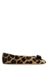 Ferragamo Leopard Printed Vara Bow Ballet Flat In Brown