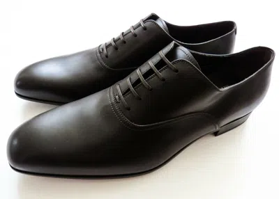 Pre-owned Ferragamo Salvatore  Dark Brown Leather Oxford Shoes Size 11 Us 45 Euro 10 Uk