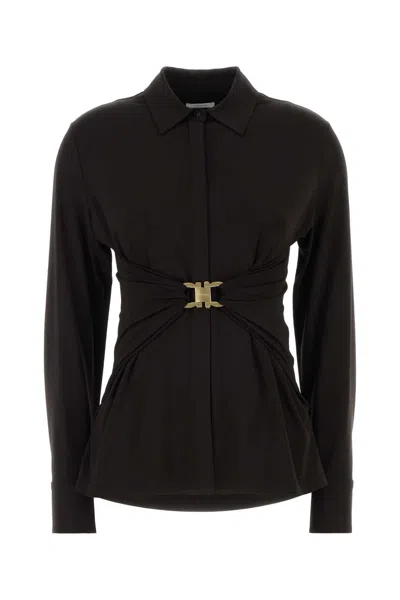 Ferragamo Shirt Woman In Brown
