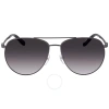 Ferragamo Unisex Sf157s 60mm Sunglasses In Dark / Grey / Ruthenium