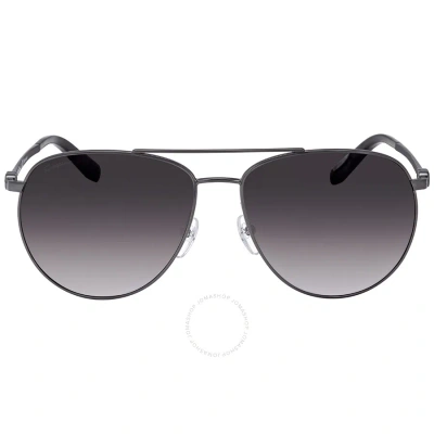 Ferragamo Salvatore  Dark Grey Gradient Pilot Unisex Sunglasses Sf157s 069 60 In Dark / Grey / Ruthenium