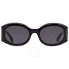 Ferragamo Dark Grey Oval Ladies Sunglasses Sf2008s 001 55