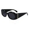 Ferragamo Salvatore  Dark Grey Oval Ladies Sunglasses Sf2008s 001 55