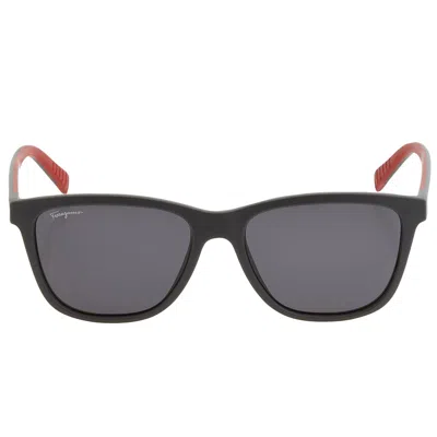 FERRAGAMO SALVATORE FERRAGAMO DARK GREY RECTANGULAR MEN'S SUNGLASSES SF998S 038 57