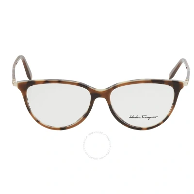 Ferragamo Salvatore  Demo Cat Eye Ladies Eyeglasses Sf2870 296 53 In Brown