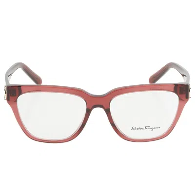 Ferragamo Salvatore  Demo Cat Eye Ladies Eyeglasses Sf2893 604 53 In Brown