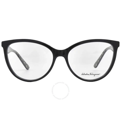 Ferragamo Salvatore  Demo Cat Eye Ladies Eyeglasses Sf2933 001 56 In Black