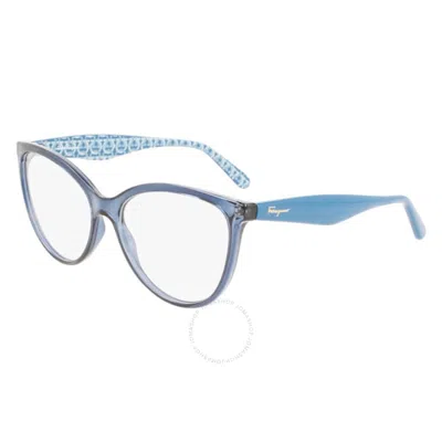Ferragamo Salvatore  Demo Cat Eye Ladies Eyeglasses Sf2933 456 56 In Blue