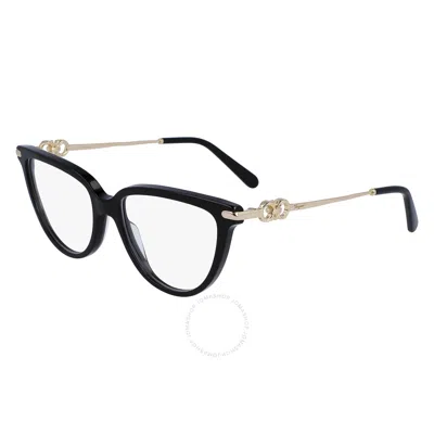 Ferragamo Salvatore  Demo Cat Eye Ladies Eyeglasses Sf2946 001 53 In Black