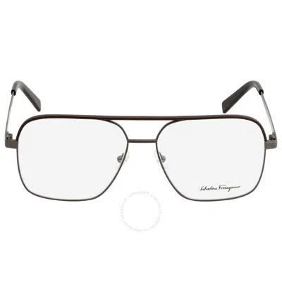 Ferragamo Salvatore  Demo Navigator Men's Eyeglasses Sf2199l 037 58 In Grey