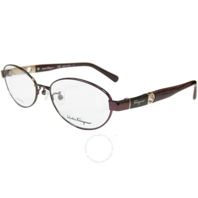 Ferragamo Salvatore  Demo Oval Ladies Eyeglasses Sf2532a 603 52 In Brown