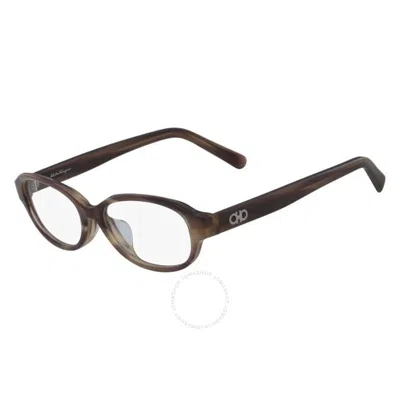 Ferragamo Salvatore  Demo Oval Ladies Eyeglasses Sf2794a 216 52 In Green