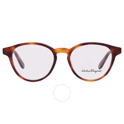 Ferragamo Salvatore  Demo Oval Ladies Eyeglasses Sf2821a 214 48 In Brown