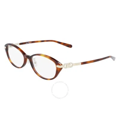 Ferragamo Salvatore  Demo Oval Ladies Eyeglasses Sf2882ra 214 54 In Brown