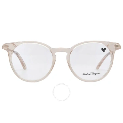Ferragamo Salvatore  Demo Oval Ladies Eyeglasses Sf2927 610 50 In White