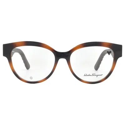 Ferragamo Salvatore  Demo Oval Ladies Eyeglasses Sf2957e 240 54 In Brown