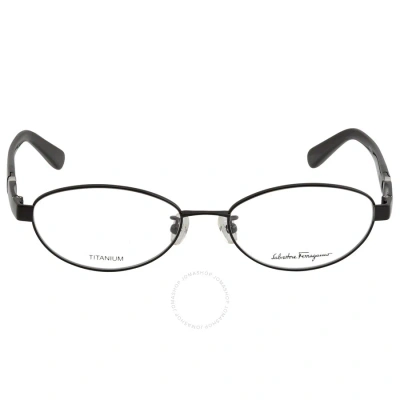 Ferragamo Salvatore  Demo Oval Ladies Titanium Eyeglasses Sf2532a 001 52 In Black