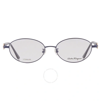 Ferragamo Salvatore  Demo Oval Ladies Titanium Eyeglasses Sf2538ra 414 53 In Navy