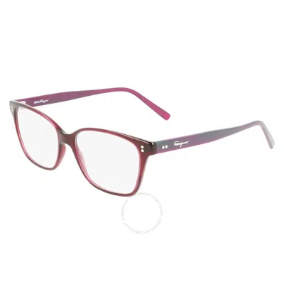 Ferragamo Salvatore  Demo Pilot Ladies Eyeglasses Sf2928 525 52 In Purple