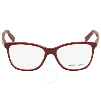 Ferragamo Salvatore  Demo Rectangular Ladies Eyeglasses Sf2903 601 54 In Burgundy