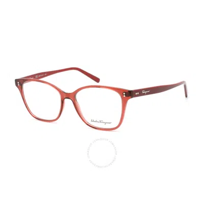 Ferragamo Salvatore  Demo Rectangular Ladies Eyeglasses Sf2912 611 52 In Brown