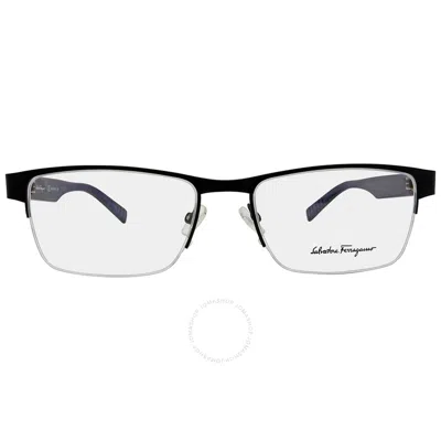 Ferragamo Salvatore  Demo Rectangular Men's Eyeglasses Sf2186 002 56 In White