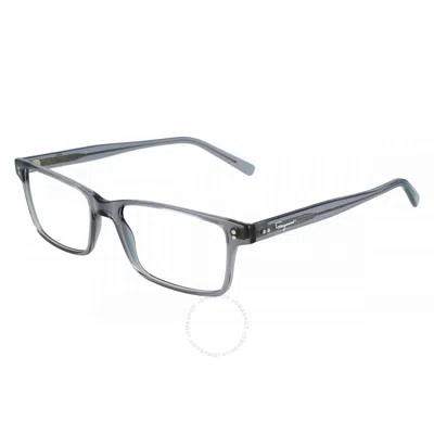 Ferragamo Salvatore  Demo Rectangular Men's Eyeglasses Sf2914 020 54 In Gray