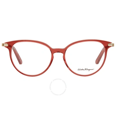 Ferragamo Salvatore  Demo Round Ladies Eyeglasses Sf2862 623 55 In Cherry