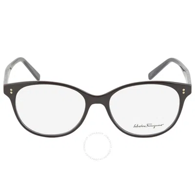 Ferragamo Salvatore  Demo Round Ladies Eyeglasses Sf2911 004 53 In Black