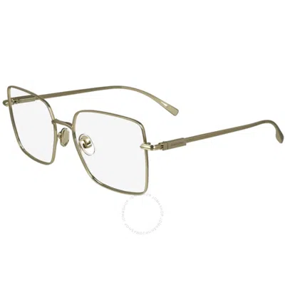 Ferragamo Salvatore  Demo Square Ladies Eyeglasses Sf2230 710 56 In Gold