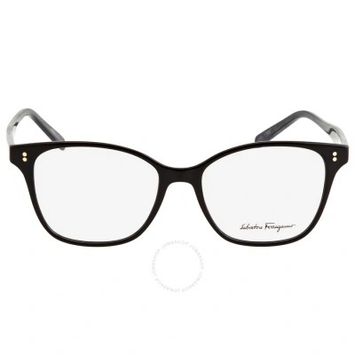 Ferragamo Salvatore  Demo Square Ladies Eyeglasses Sf2912 004 52 In Black / Grey
