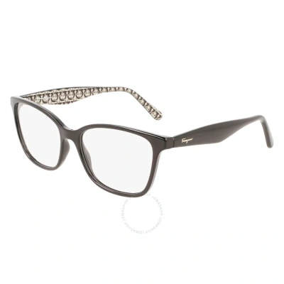 Ferragamo Salvatore  Demo Square Ladies Eyeglasses Sf2918 001 55 In Black