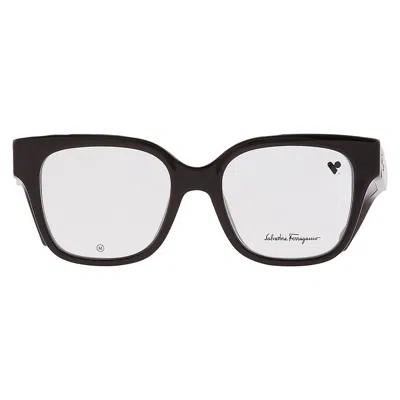 Ferragamo Salvatore  Demo Square Ladies Eyeglasses Sf2952 001 53 In Black